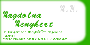 magdolna menyhert business card
